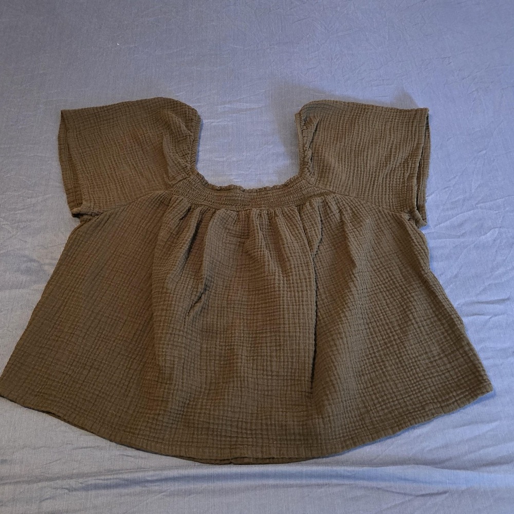 Joyspun Sleepshirt Womens 2X Black 100% Cotton Gaze Babydoll Short Sleeve Lounge